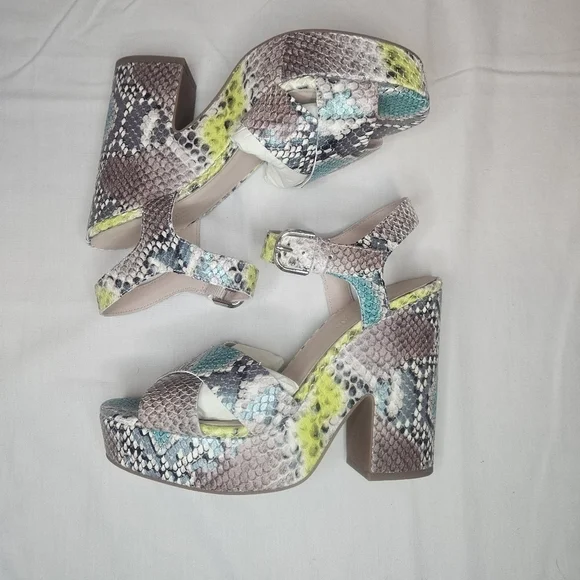 Kate Spade Grace Platform Sandals Lemon Sorbet NIB Retail $228 Sold Out - Picture 11 of 14